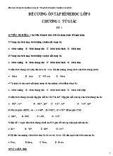 Đề cương ôn tập Hình học Lớp 8 - Chương 1 Tứ giác